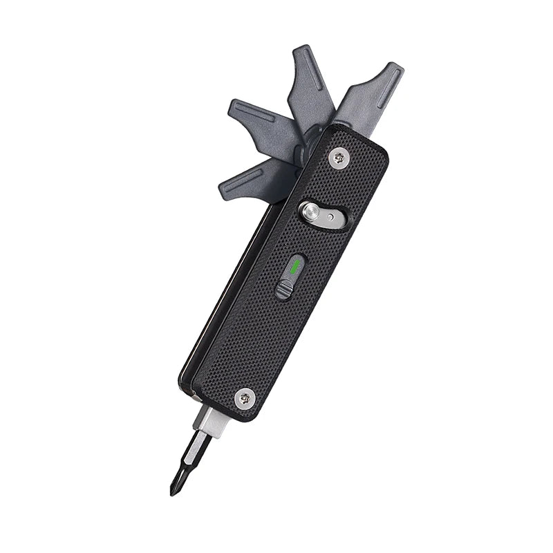 ROXON S504G Mini Folding Multi-Tool Knife with Scissors β Interchangeable, Locking Blade for Outdoor & Camping