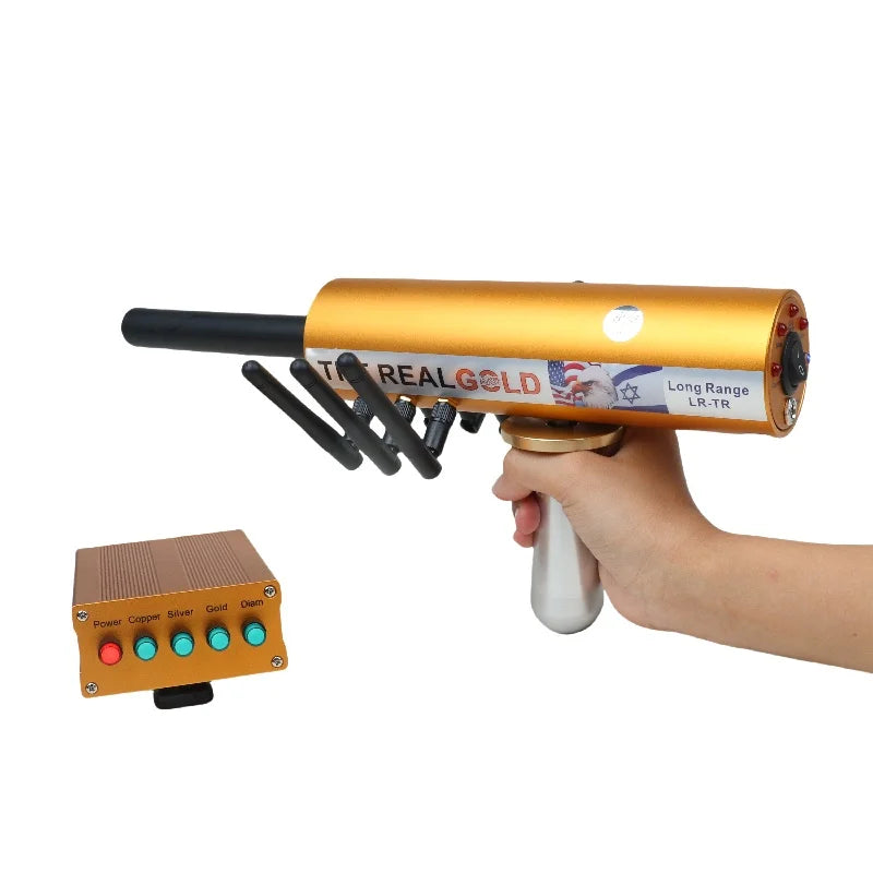 AKS 6-Antenna Long-Range Underground Detector – Detect Gold, Silver, Copper, Gems & Diamonds (Up to 800m Range / 12M Depth)