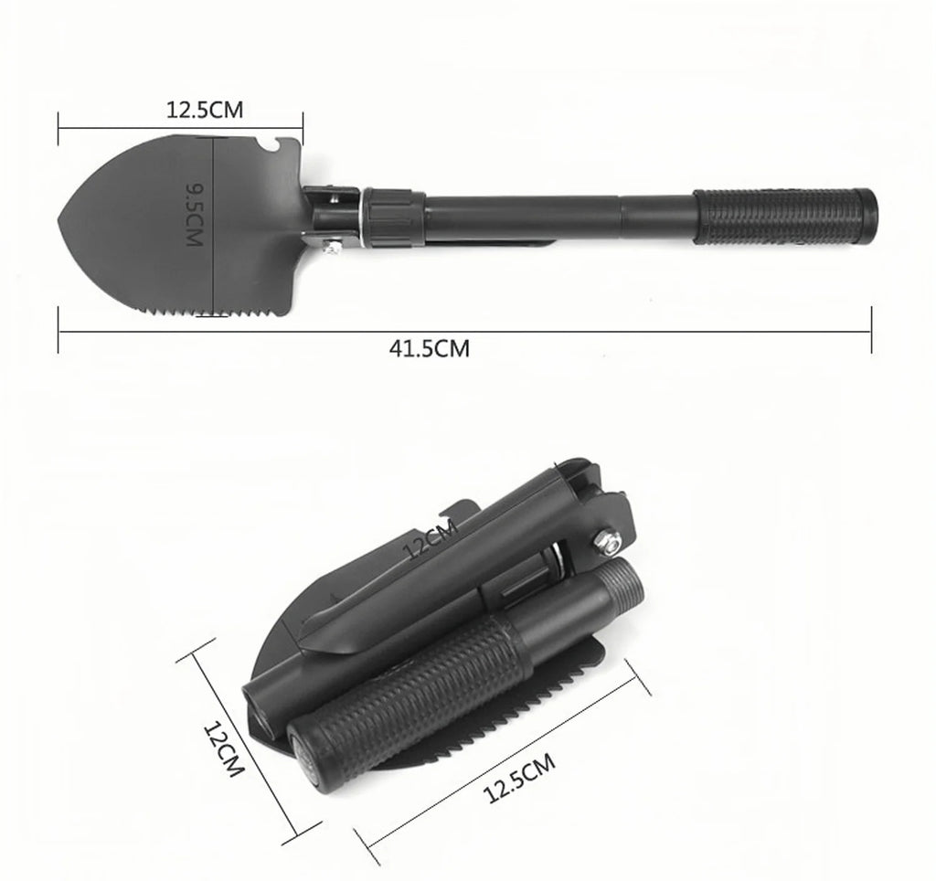 Multifunction Folding Tactical Shovel β Survival & Camping Tool Kit with Canvas Bag
