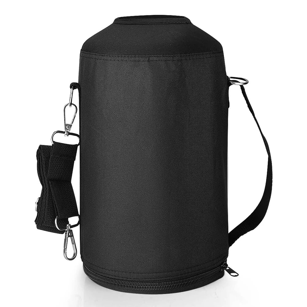64oz / 128oz Insulated Water Bottle Carrier Bag with Strap – Protective Neoprene Sleeve for Thermos, Mug & Tumbler – Crossbody Holder for Hiking, Camping & Outdoor Use (Black)