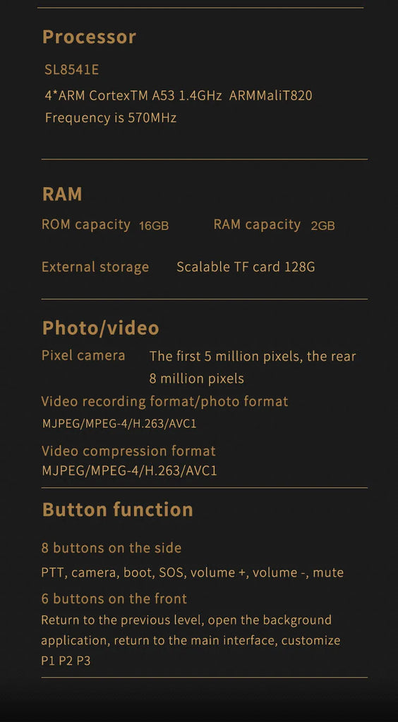 ANYSECU W6PLUS Android 10 4G LTE Network & Analog UHF Walkie Talkie | IP68 Waterproof, Zello & REAL-PTT Compatible