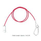 3.3ft Universal Trailer Safety Breakaway Cable – Anti-Drop Stainless Steel with Carabiner & Ring thumbnail 4