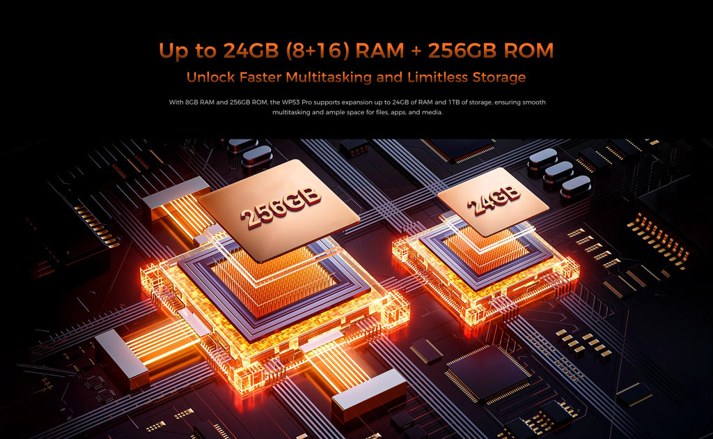 OUKITEL WP53 PRO Rugged Smartphone – 24GB+256GB, 11000mAh Battery, Android 15, 6.52" HD Display, 50MP Camera, NFC