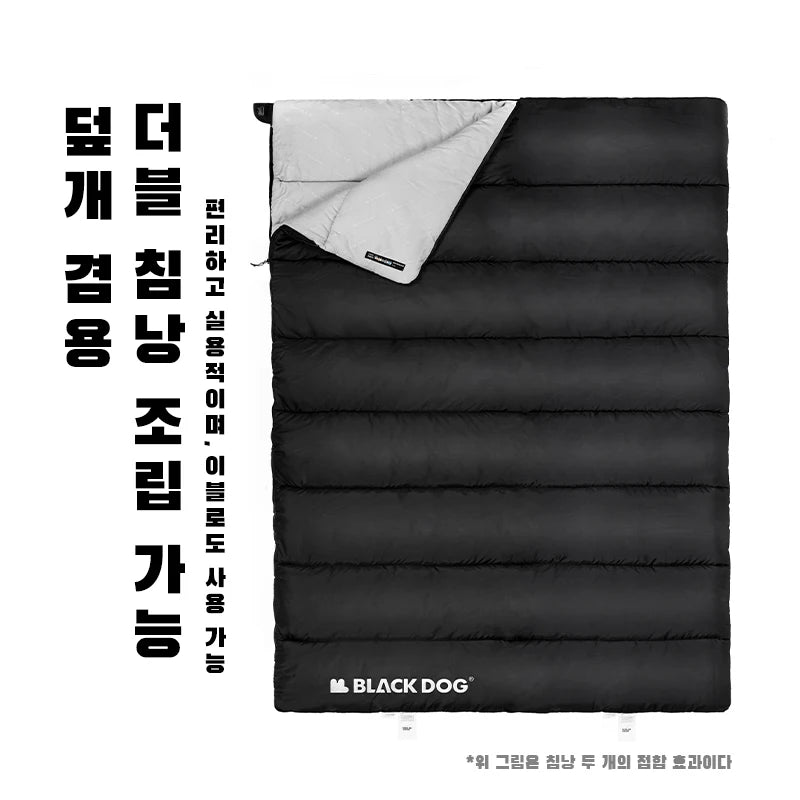 BLACKDOG Ultralight All-Season Cotton Sleeping Bag – Compact, Splicing Single for Camping, Hiking & Travel