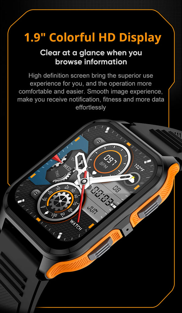 COLMI P73 Military Outdoor Smartwatch – 1.9" Display, Bluetooth Calling, 100+ Sport Modes, IP68 Waterproof