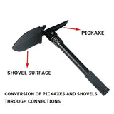 6-in-1 Military Folding Shovel with Pickaxe – Compact, Multi-Tool Survival Spade with Carry Case thumbnail 10