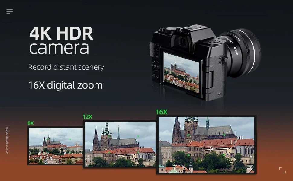 G-Anica 4K Compact Digital Camera – 48MP Vlogging Camera with Flip Screen, Wide-Angle & Macro Lens, WiFi, PC Webcam Mode