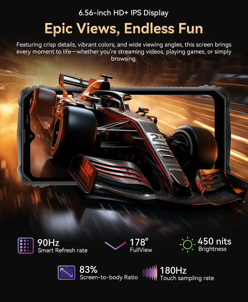 Blackview Oscal MARINE 1 Rugged Smartphone – 6.56" HD+ 90Hz Display, Android 15, 5100mAh Battery, IP68 Waterproof, 12GB RAM + 128GB ROM