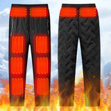 Unisex Heated Pants with 10 Heating Zones | USB Electric Thermal Trousers for Winter Outdoor Sports | Waterproof & Adjustable thumbnail 3