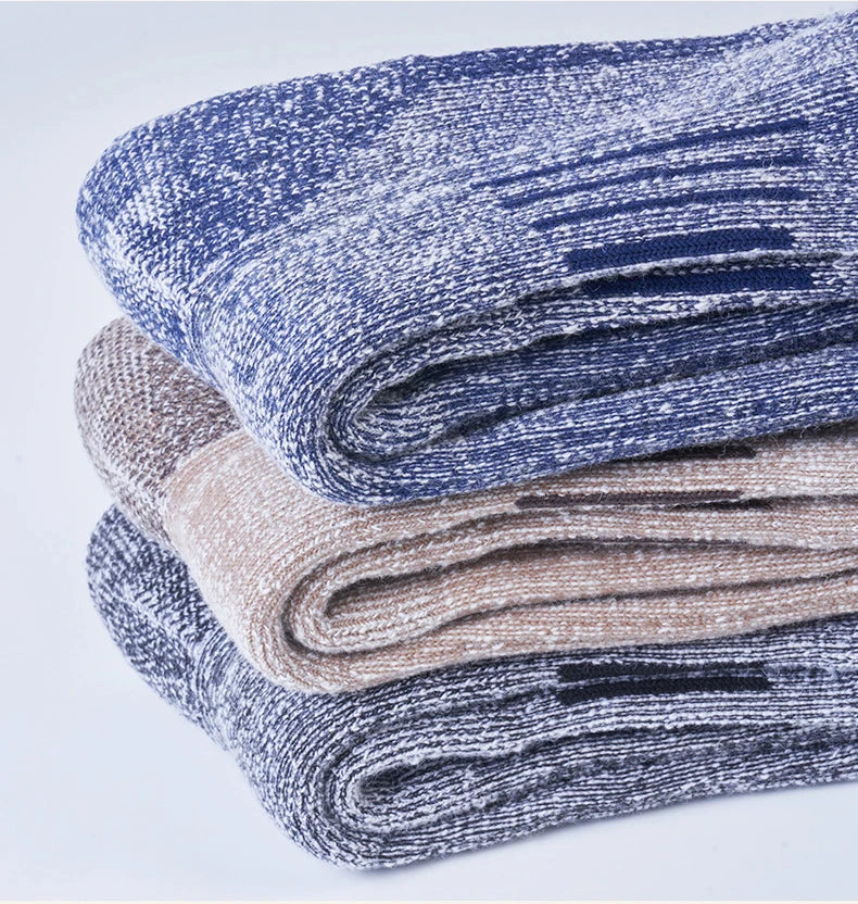 Men’s Merino Wool Thermal Socks – Thickened Winter Hiking & Mountaineering Socks | Breathable, Cushioned, Odor-Resistant