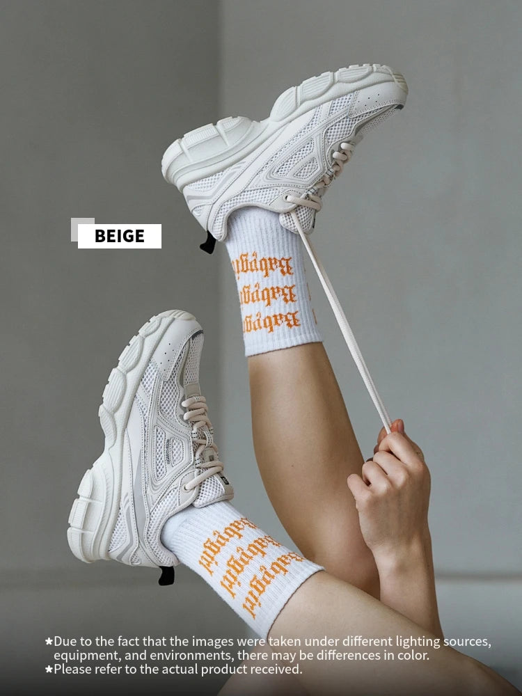 Baasploa Women's Lightweight Mesh Running Shoes – Breathable Outdoor Jogging Sneakers with Anti-Slip Sole