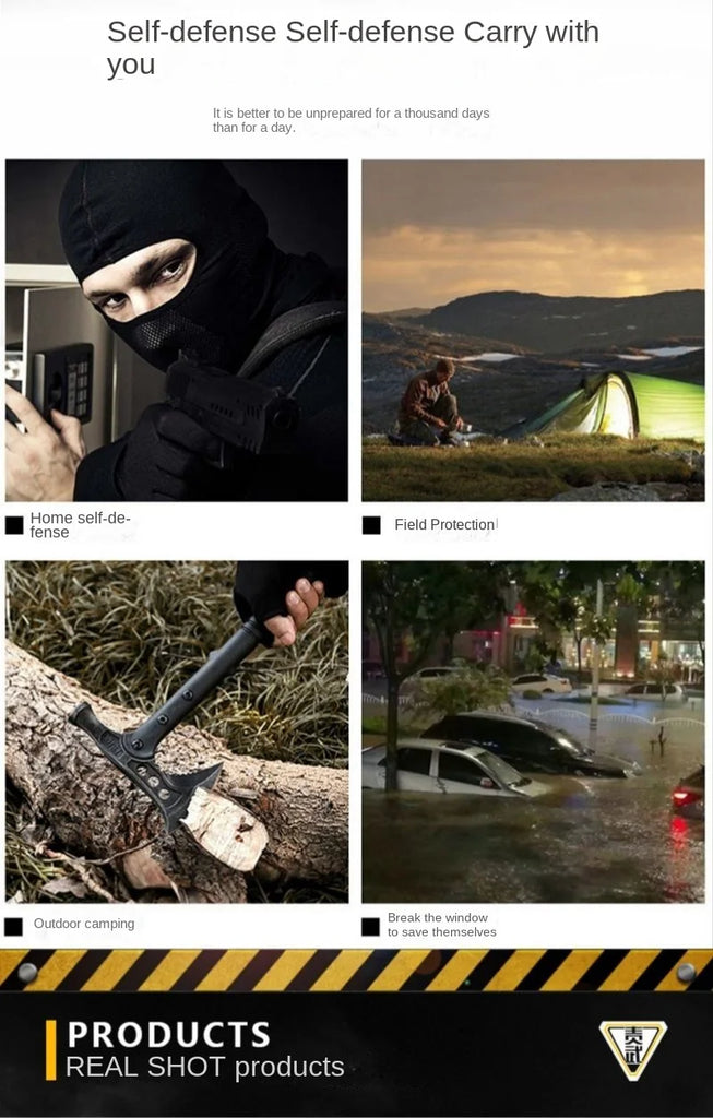 Tactical Outdoor Hammer & Axe Set – Quick-Draw Survival Tool