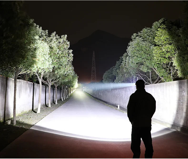 Ultra-Bright XHP360 LED Rechargeable Headlamp – 55,000,000 Lumens | 5000M Long-Range Beam | USB-C Powered