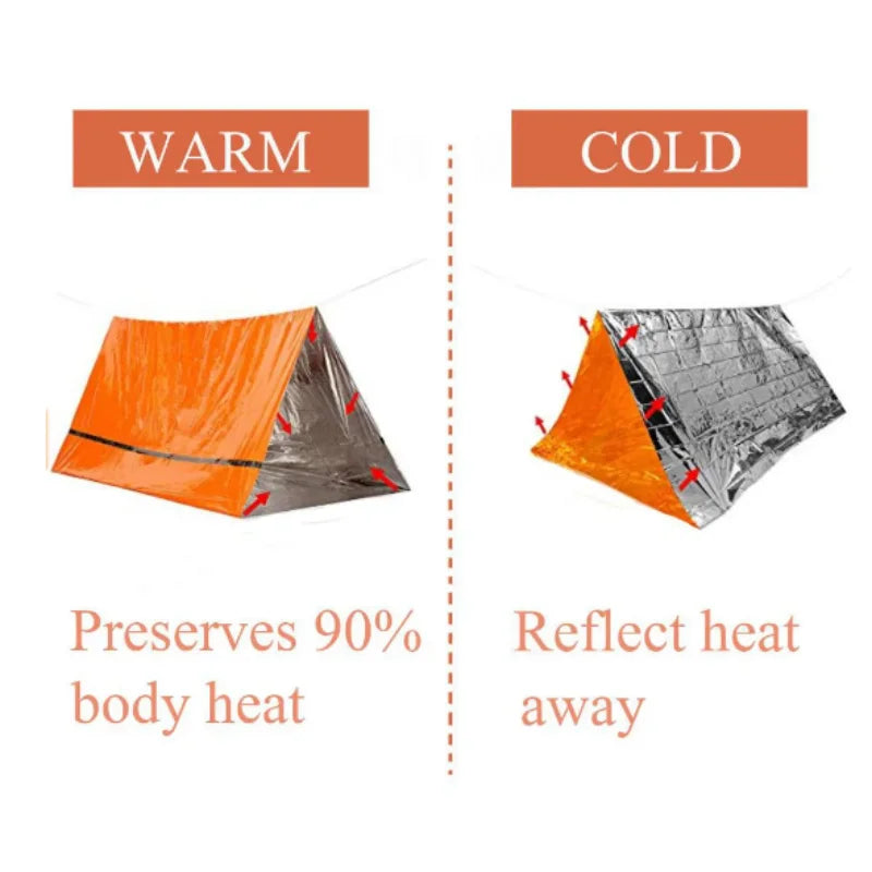 2-Person Emergency Survival Tent – Lightweight, All-Weather Shelter for Emergencies