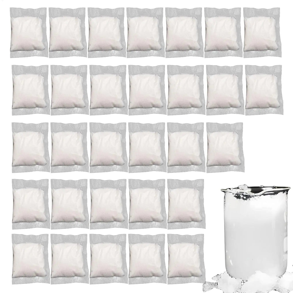 30-Pack Portable Toilet Absorbent Gel Powder – Eco-Friendly Waste Solidifier & Deodorizer for Camping, Travel & Emergency Use
