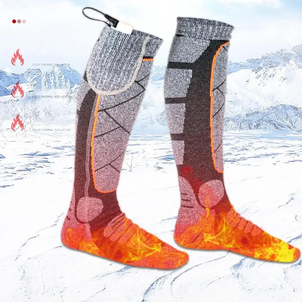 Rechargeable Heated Socks – Unisex Electric Thermal Socks with Remote Control & 3 Heat Settings (2200mAh Batteries Included)