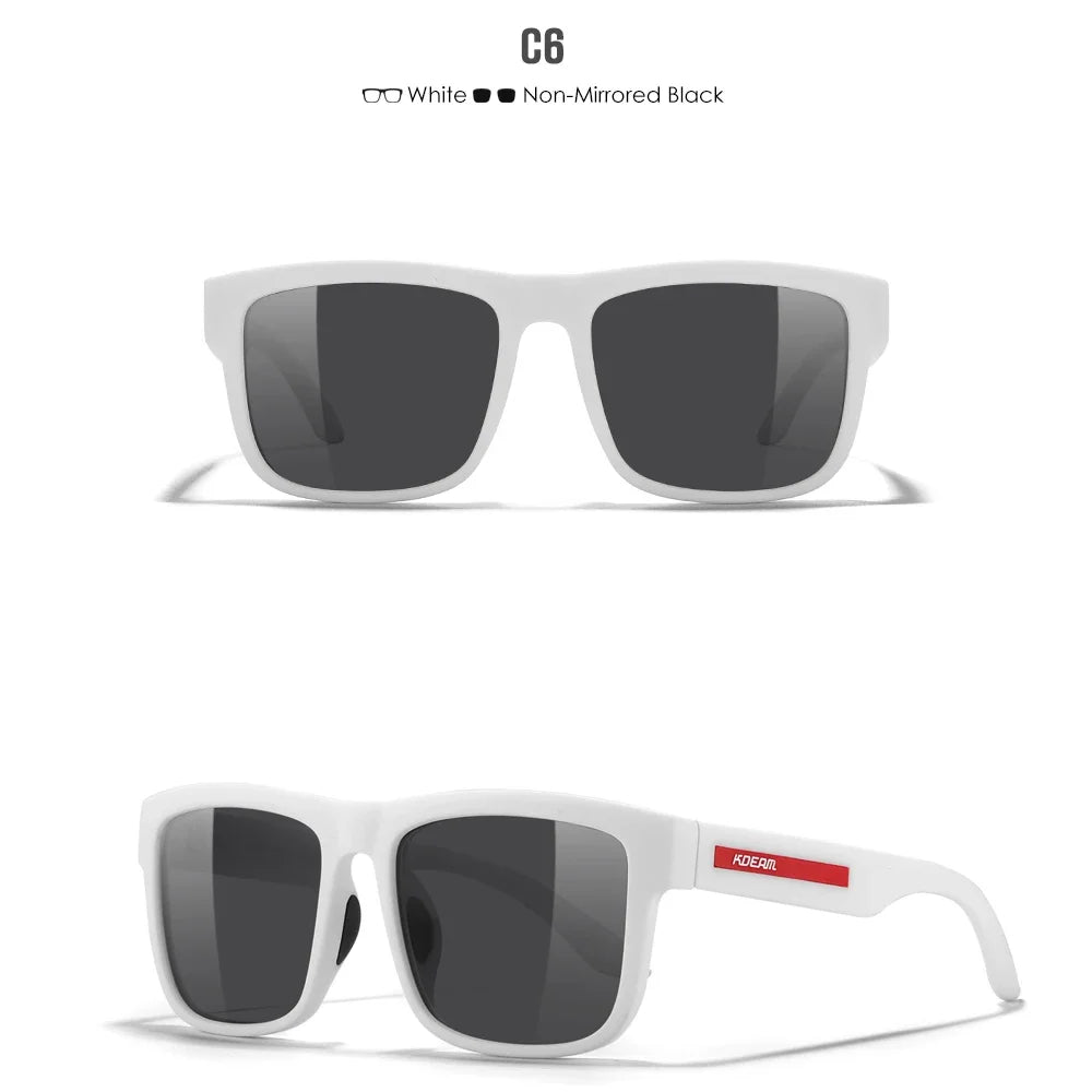 KDEAM Polarized Sunglasses – White Frame UV400 Protection