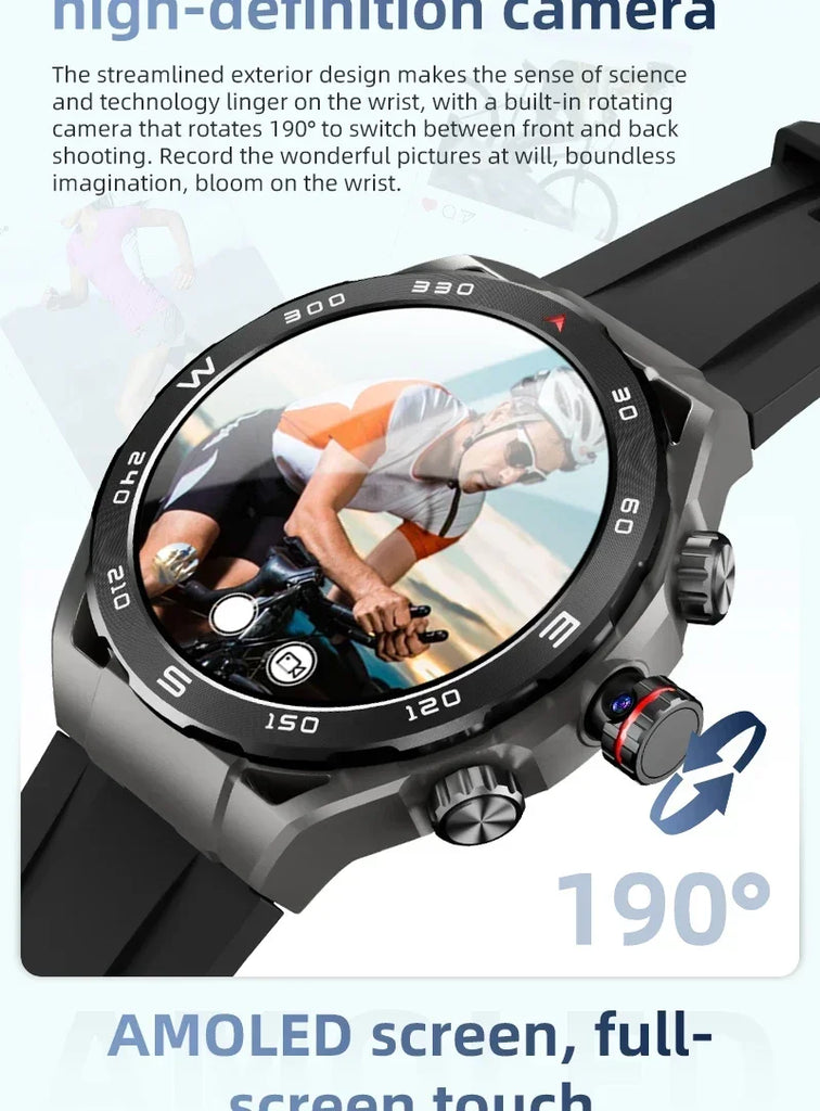 VP900 Smart Watch 4G – GPS Navigation, AMOLED Display, Waterproof Fitness & Video Call Smartwatch (32GB/256GB) for Men & Women