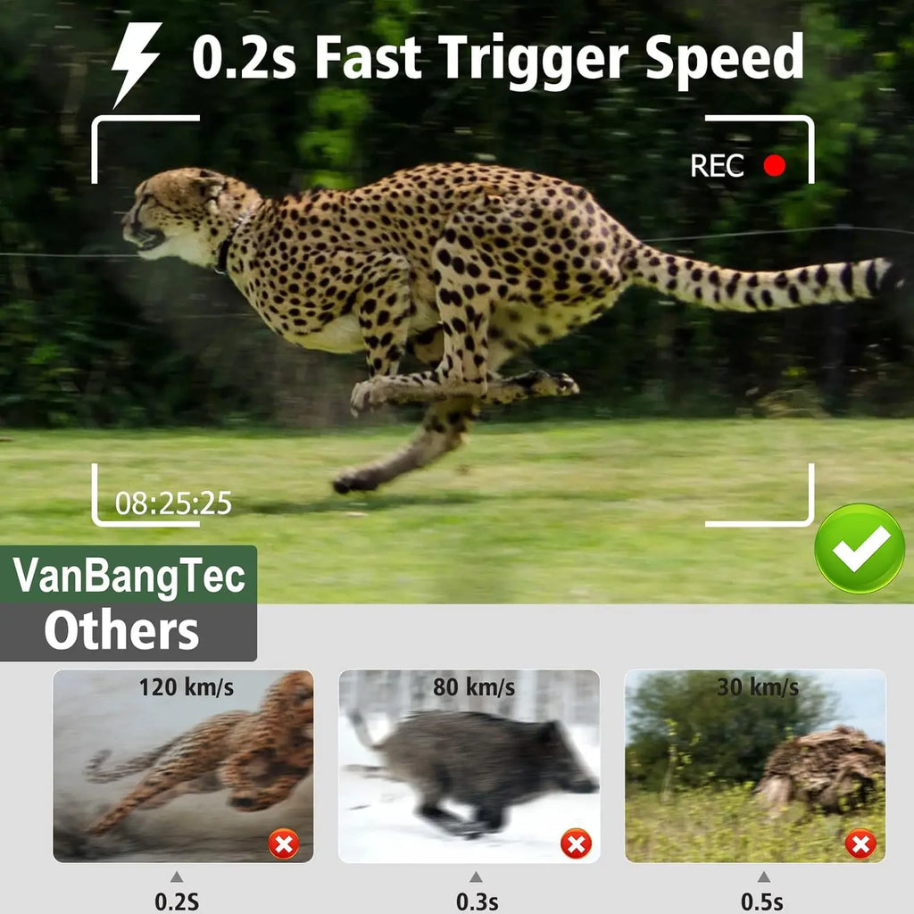 30MP 2K Solar Trail Camera – Infrared Night Vision Wildlife & Security Cam with Motion Sensor & Long Battery Life (IP66 Waterproof)