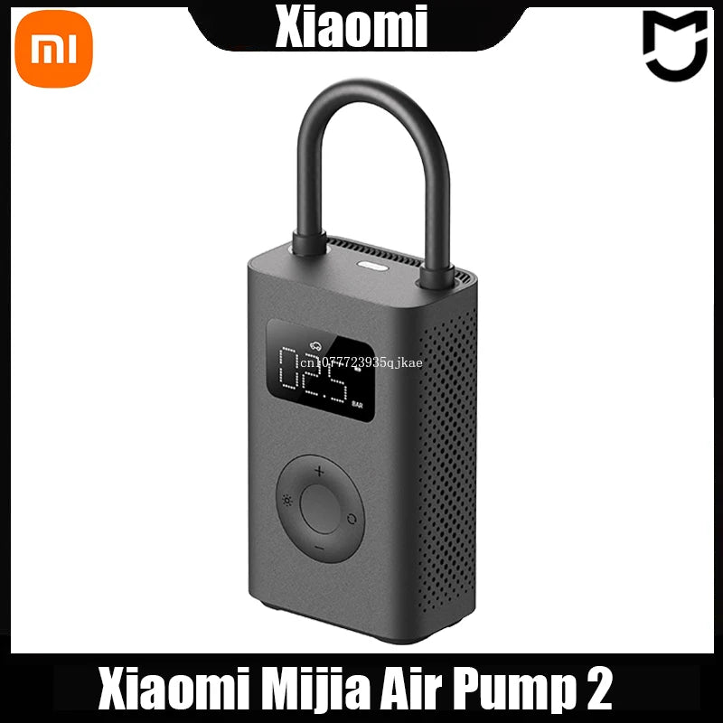 Xiaomi Mijia Air Pump 2 – Portable Tire Inflator with Digital Pressure Detection, 150 PSI, 2000mAh Rechargeable Battery