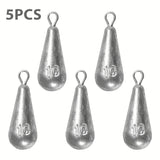 Premium Teardrop Fishing Weights Sinkers – 10 Sizes Lead Drop Shot Weights with 360° Swivel for Freshwater & Saltwater thumbnail 10
