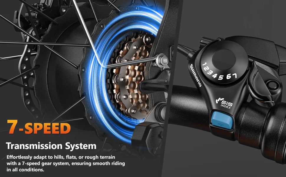 Kickwey K7 1500W Fat Tire Electric Bike – 48V 23Ah Lithium, 46km/h Mountain E-Bike for Adults