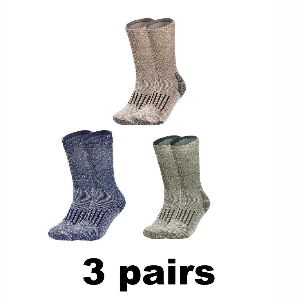Men’s Merino Wool Thermal Socks – Thickened Winter Hiking & Mountaineering Socks | Breathable, Cushioned, Odor-Resistant