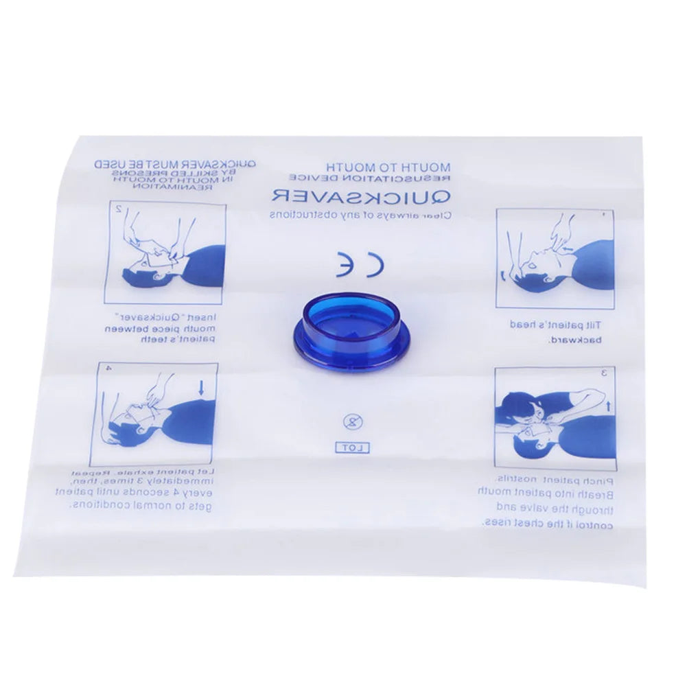 Disposable CPR Face Shield – Emergency Breathing Barrier Mask for First Aid & Training (1–10 Pack)