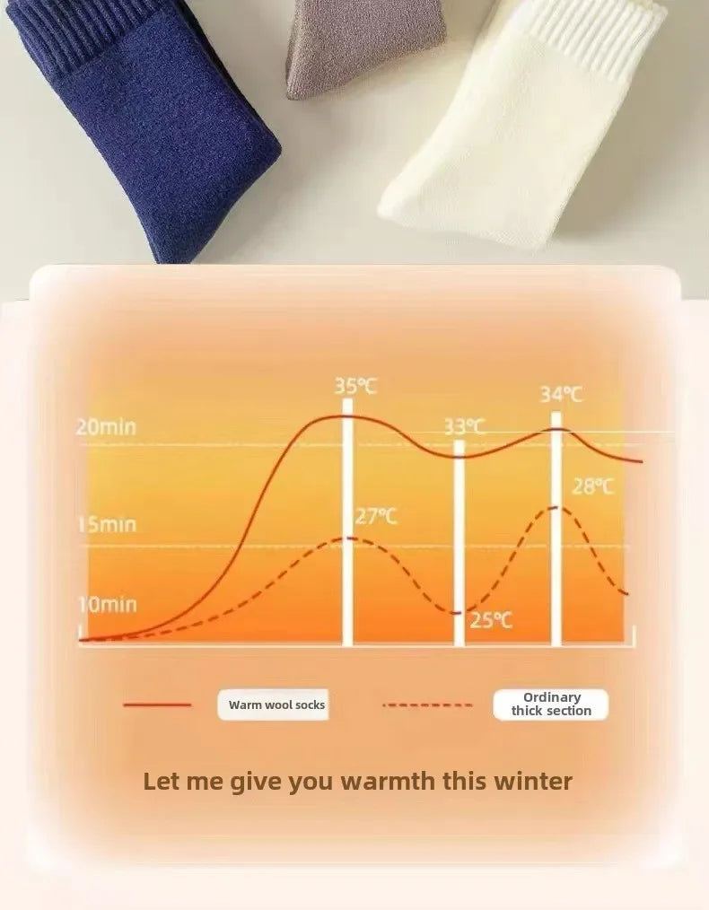 Winter Thermal Socks for Men & Women – Insulated Cold Weather Hiking Socks (Multiple Pairs Available)