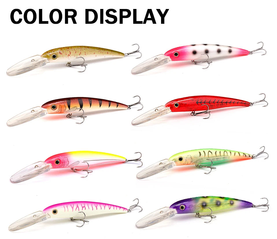 GOBASS 160mm Floating Minnow Fishing Lure β 22g Laser Crankbait for Freshwater & Saltwater | Trolling Wobbler Hard Bait