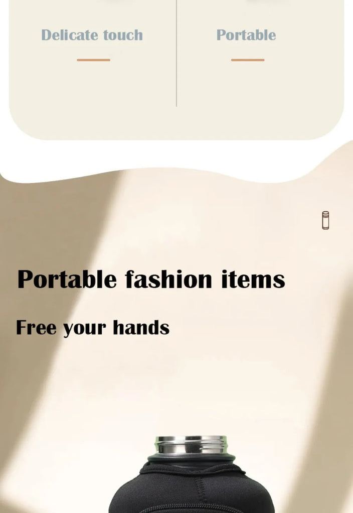 Portable Thermal Water Bottle Bag – Large Capacity Sleeve with Adjustable Shoulder Strap (Black)