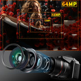 NBD 64MP Digital Camera – 16X Optical Zoom, 5K Video, WiFi & App Control, 180° Flip Screen thumbnail 2