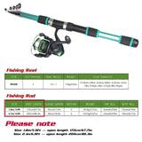 SantaKing Spinning Fishing Rod & Reel Combo – Telescopic Rods 1.8M / 2.1M / 2.4M with 5.2:1 3BB Reel, Max Drag 5kg thumbnail 3