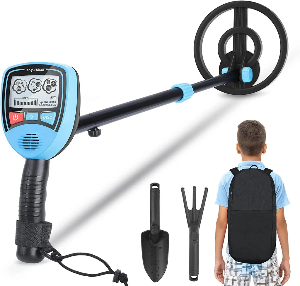 MD-1012 Kids Metal Detector β Lightweight Gold & Treasure Finder with LCD Display, Adjustable Height, and Audio Alerts