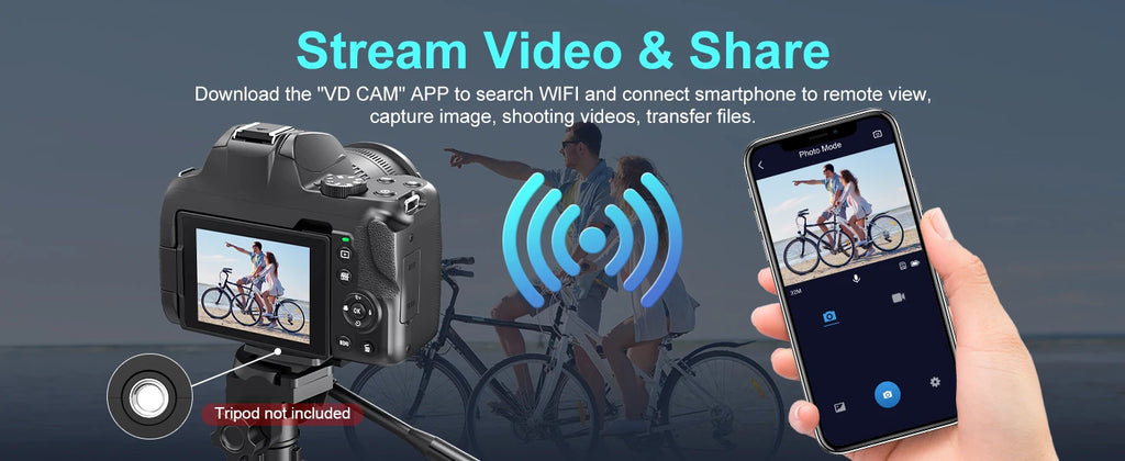 4K HD Digital Camera with Auto Focus & 12X Optical Zoom – 72MP Vlogging Camera for YouTube & Photography