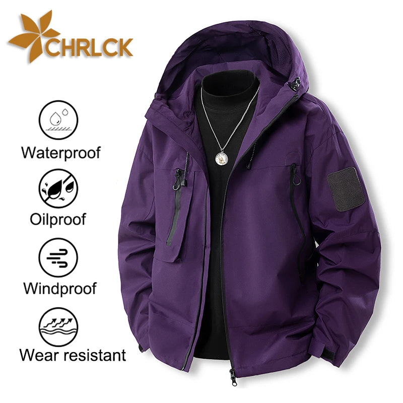 CHRLCK Unisex Waterproof Windbreaker – Lightweight, Windproof, Quick-Dry Hiking Jacket for Men & Women