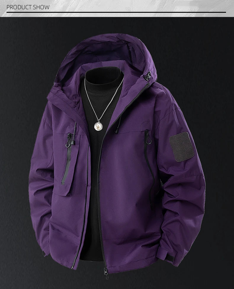 CHRLCK Unisex Waterproof Windbreaker – Lightweight, Windproof, Quick-Dry Hiking Jacket for Men & Women