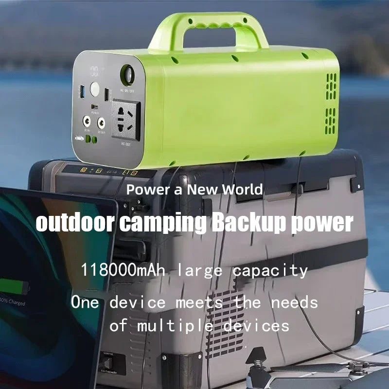 Robinella 500W Portable Power Station – 80000mAh LiFePO4 Battery Backup | AC/DC/USB Output | Outdoor Camping & Emergency Power Supply (220V)