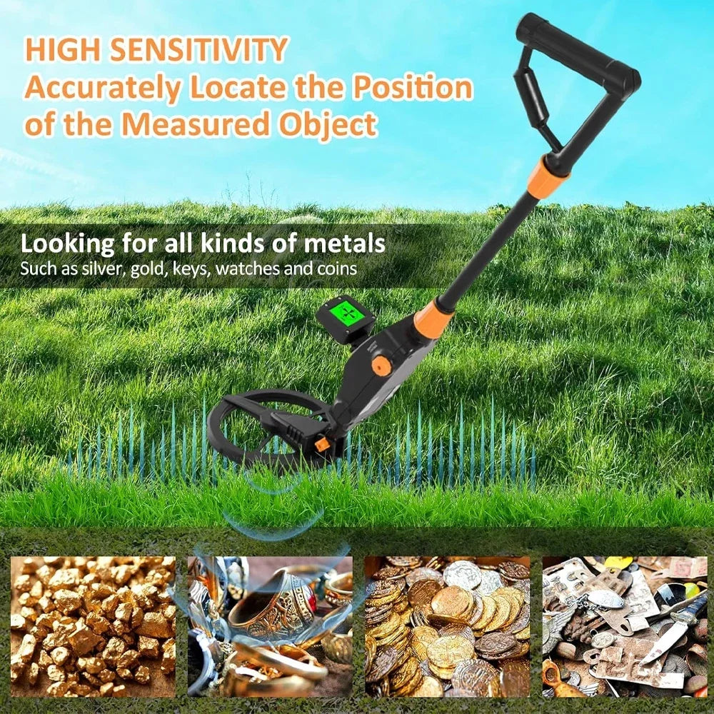 MD1008A Professional Underground Metal Detector – High Sensitivity Gold & Treasure Seeker with LCD Display (Up to 2m Depth)