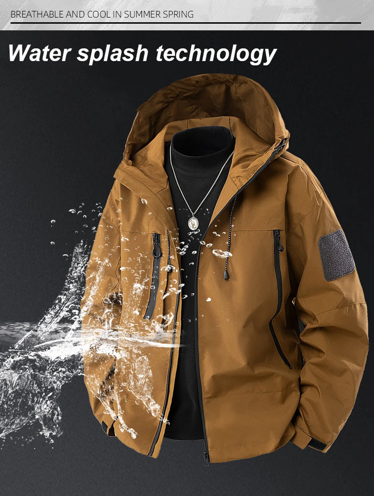 CHRLCK Unisex Waterproof Windbreaker – Lightweight, Windproof, Quick-Dry Hiking Jacket for Men & Women