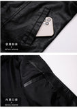 Men's PU Leather Stand Collar Motorcycle Jacket – Casual Windbreaker Biker Coat thumbnail 28