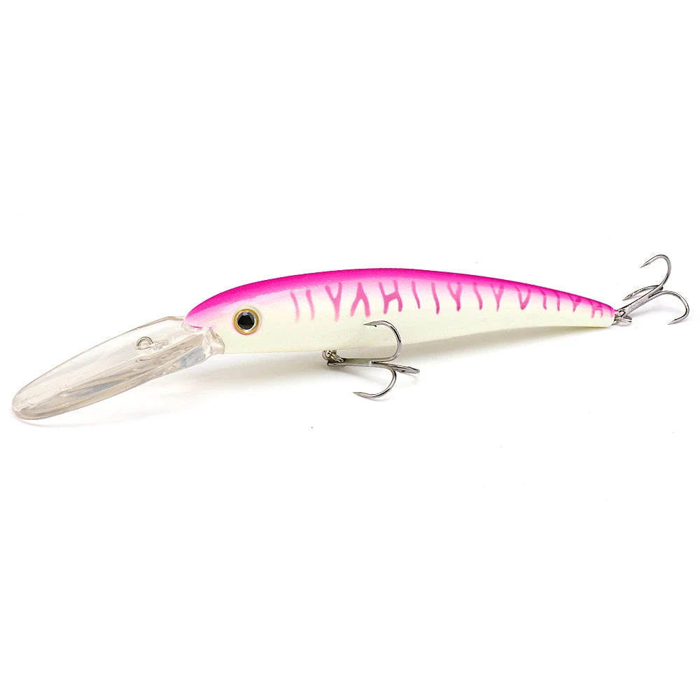 GOBASS 160mm Floating Minnow Fishing Lure β 22g Laser Crankbait for Freshwater & Saltwater | Trolling Wobbler Hard Bait