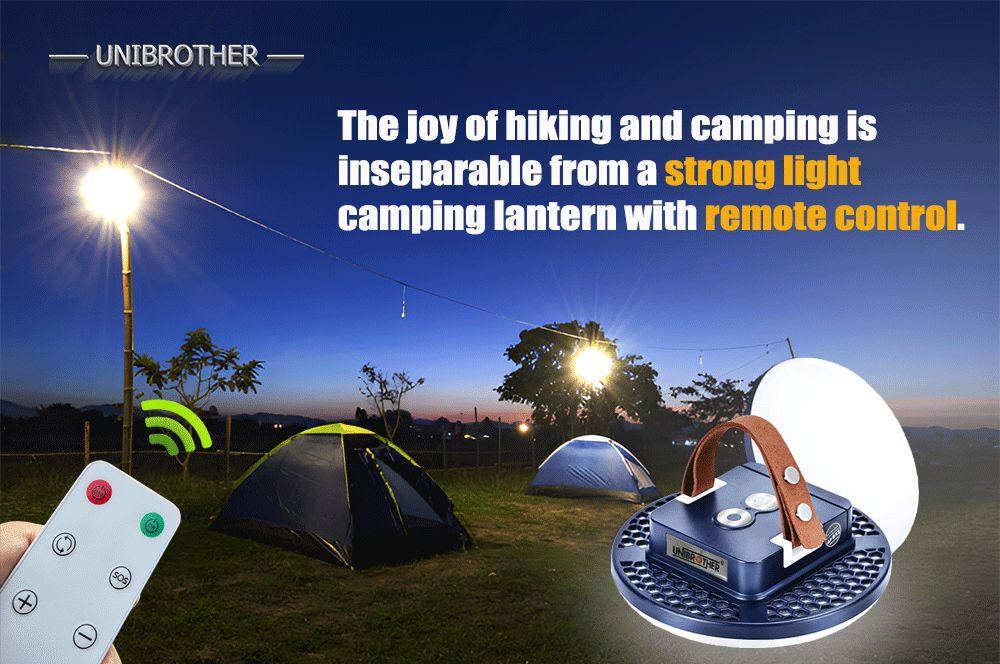 13500mAh Rechargeable Camping Lantern โ Waterproof LED Light with Remote Control, Power Bank, & Stepless Dimming