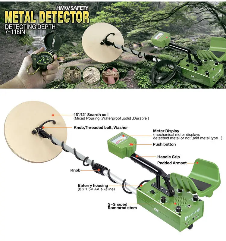 MD-88 Professional Gold Metal Detector – 5M Deep Detection | Long-Range Diamond & Underground Metal Finder