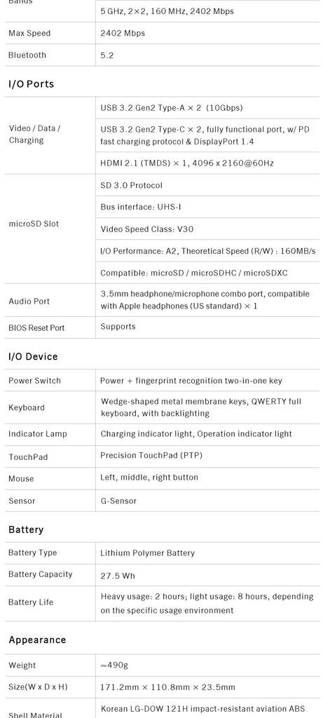 GPD MicroPC 2 – 7-Inch Mini Laptop with Intel® Core™ i3-N300/N250, 16GB RAM & 512GB SSD – Ultra-Portable Windows 11 Pocket Computer