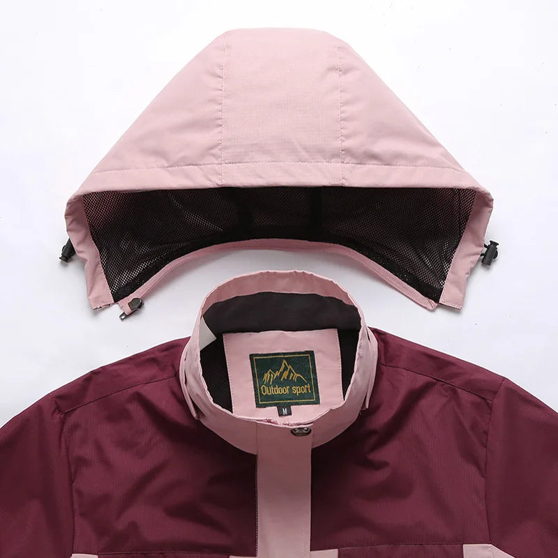 CHRLCK Women's Waterproof Hiking Jacket – Windproof, Quick-Dry Outdoor Shell with Custom Logo Option