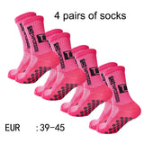 4 Pairs Mid-Tube Non-Slip Football Socks – Breathable & Durable Sports Training Socks (Unisex) thumbnail 18