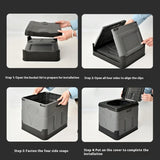 Portable Folding Travel Toilet – Anti-Odor Emergency Potty for Car, Camping, and Outdoor Use (Black/Grey) thumbnail 9