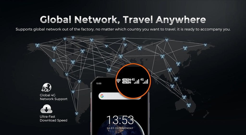 FOSSiBOT F102 Rugged Smartphone – 16500mAh Battery, 20GB+256GB, Android 13, 120Hz 6.58" FHD+ Display, Helio G99, 108MP Camera, NFC