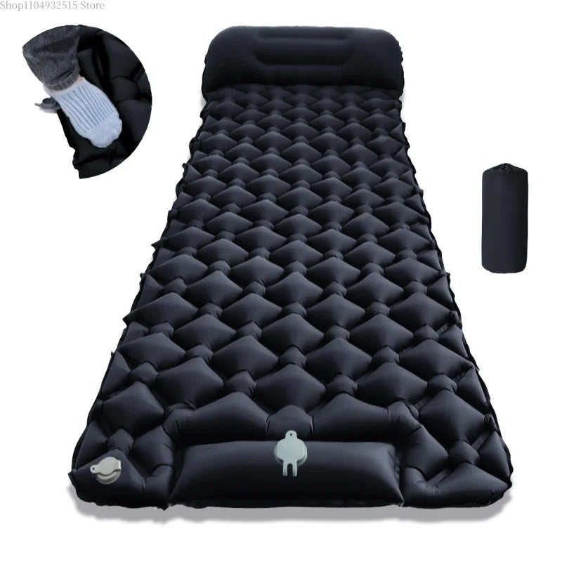 SHXI Ultralight Diamond-Shaped Inflatable Sleeping Pad – Single Person, Waterproof TPU Camping Mat